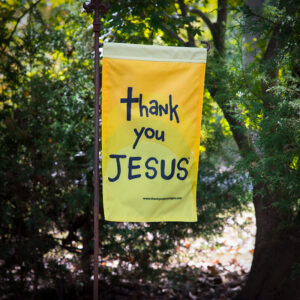 Thank You Jesus Garden Flag
